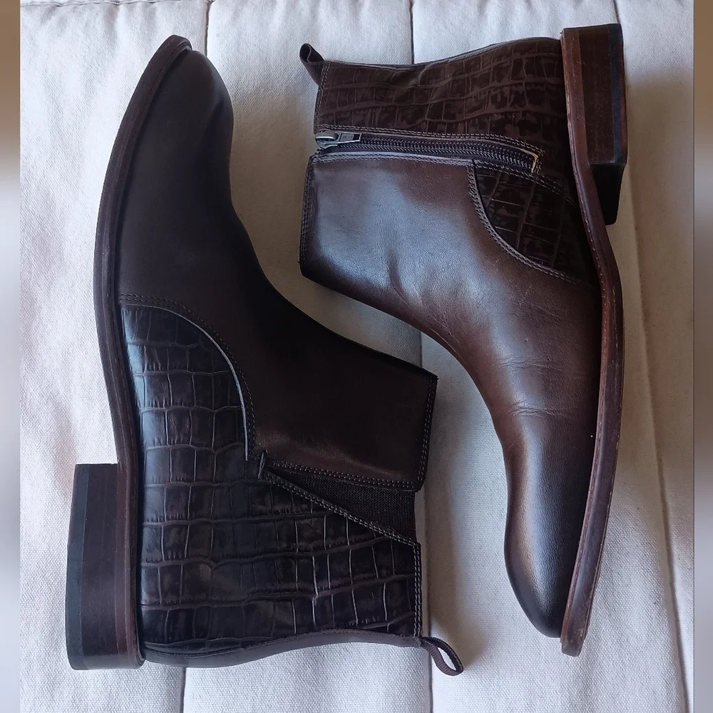 Flag LTD.Men's Brown Leather Ankle Boots